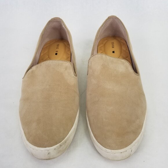 Birdies Swift Loafers Women's 8 Tan Shell Suede Leather Slip On Comfort Shoes - Picture 2 of 11